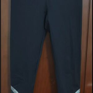 Black Leggings with Silver Accents